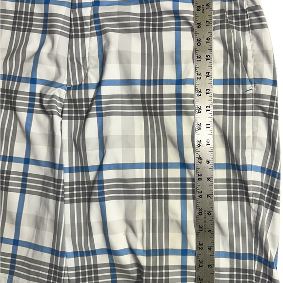 Nike Golf‎ Tour Performance Dri-Fit Shorts Blue Gray White Plaid Size 40 - Picture 3 of 5